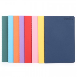 Eunifly Blank Subject Notebook Mixed Colorful A5 5.51" x 8.26" 60 Pages Notebook Unlined Travel Journal 8PCS